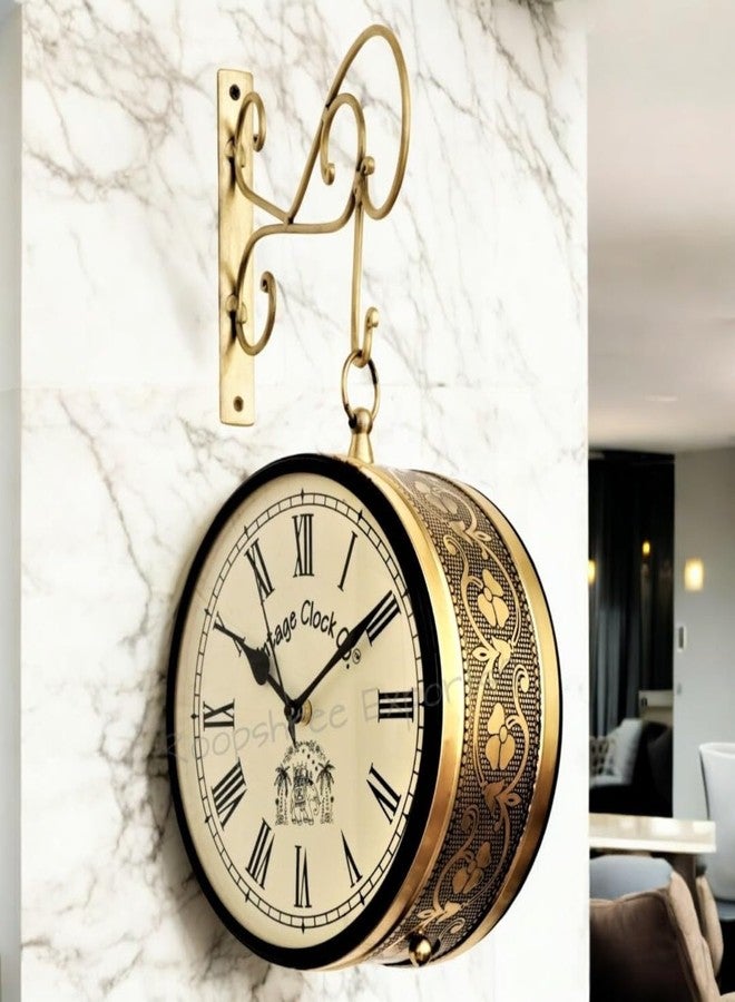 Vintage Clock Handcrafted Double Side Wall Clock 1 Year Warranty / 6509-8-RR - Image 5